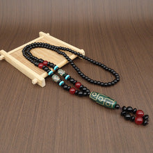 Unique Tibetan Dzi Bead Pendant, Tibetan Amulet for Protection and Peace