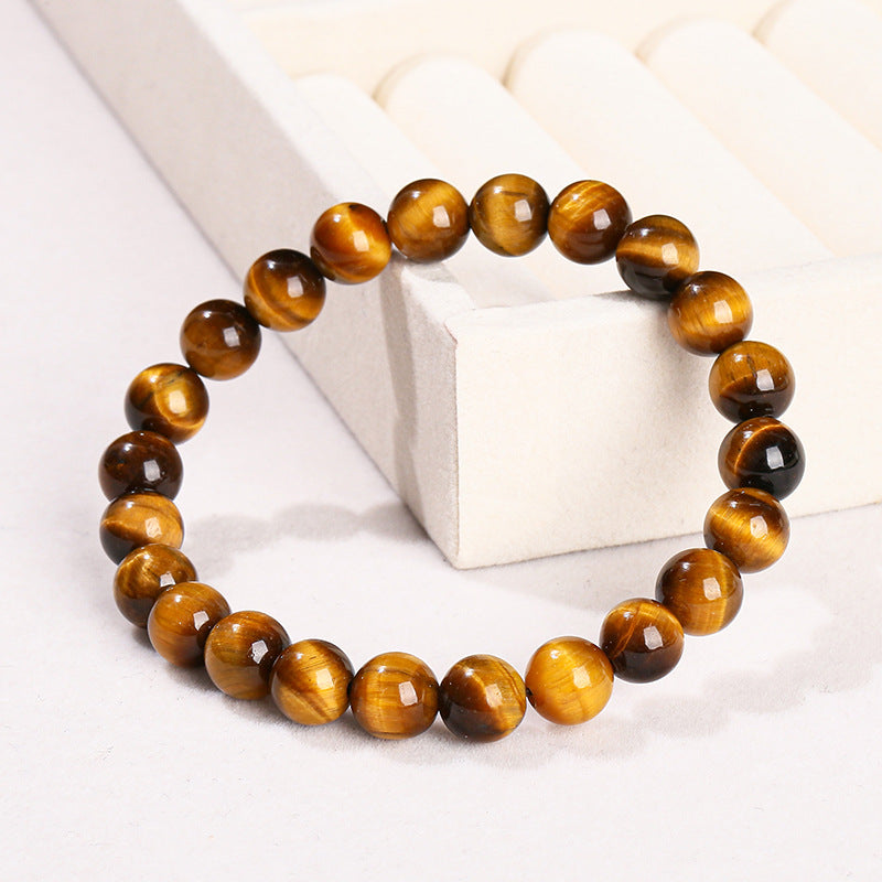 Natural Yellow Tiger Eye Bracelet, Feng Shui Amulet for Protection, Strength, and Positive Energy