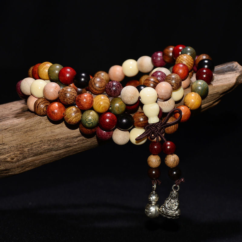 108 Sacred Beads of Sandalwood and Blessings Bracelet