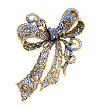 Luxury Blue Crystal Butterfly Pin - Feng Shui Amulet for Success & Beauty