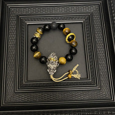 Black Myth Wukong Tiger Eye Bracelet, Feng Shui Amulet for Strength, Protection, and Prosperity