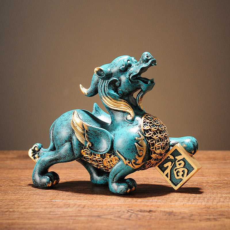 Pixiu Fortune Statue, a feng shui talisman of prosperity, peace and wealth success